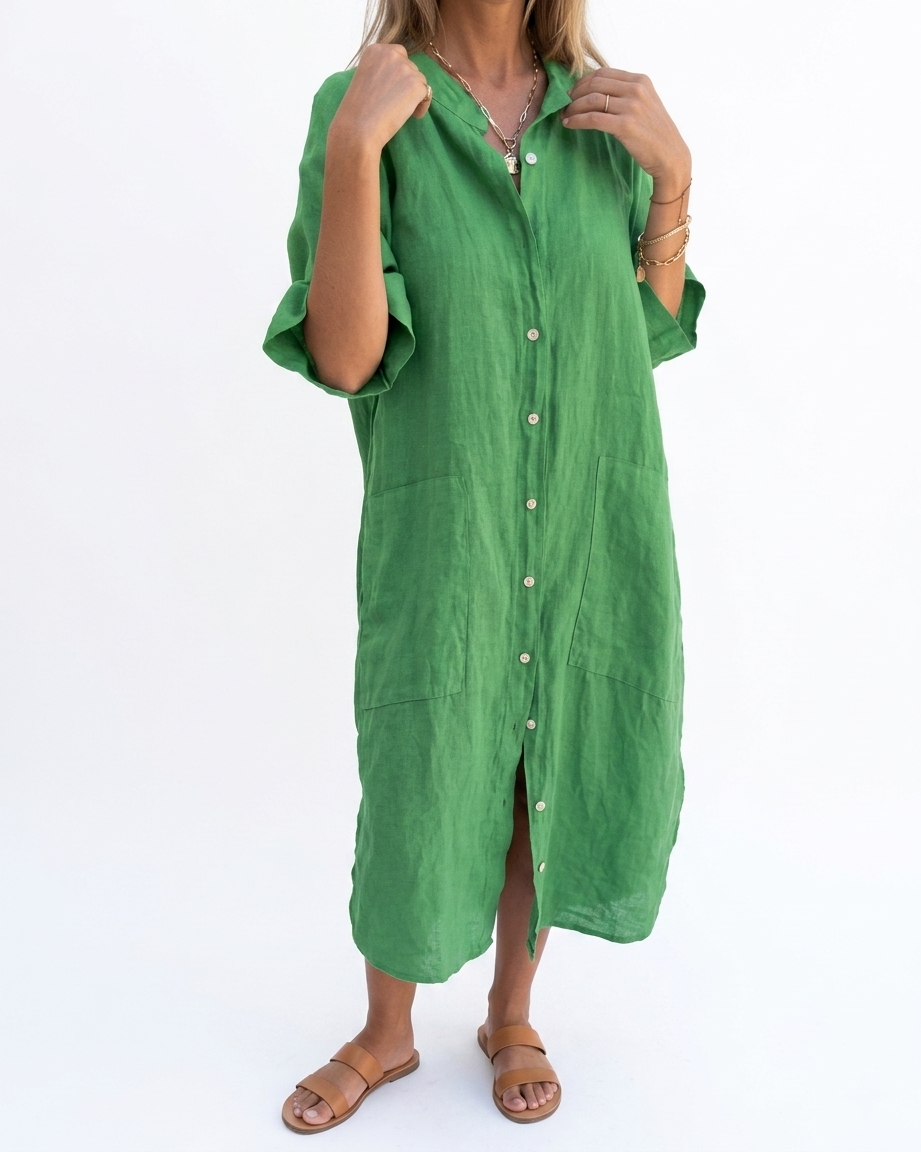 Ingrid | Relaxed Fit Plus Size Linen Summer Dress