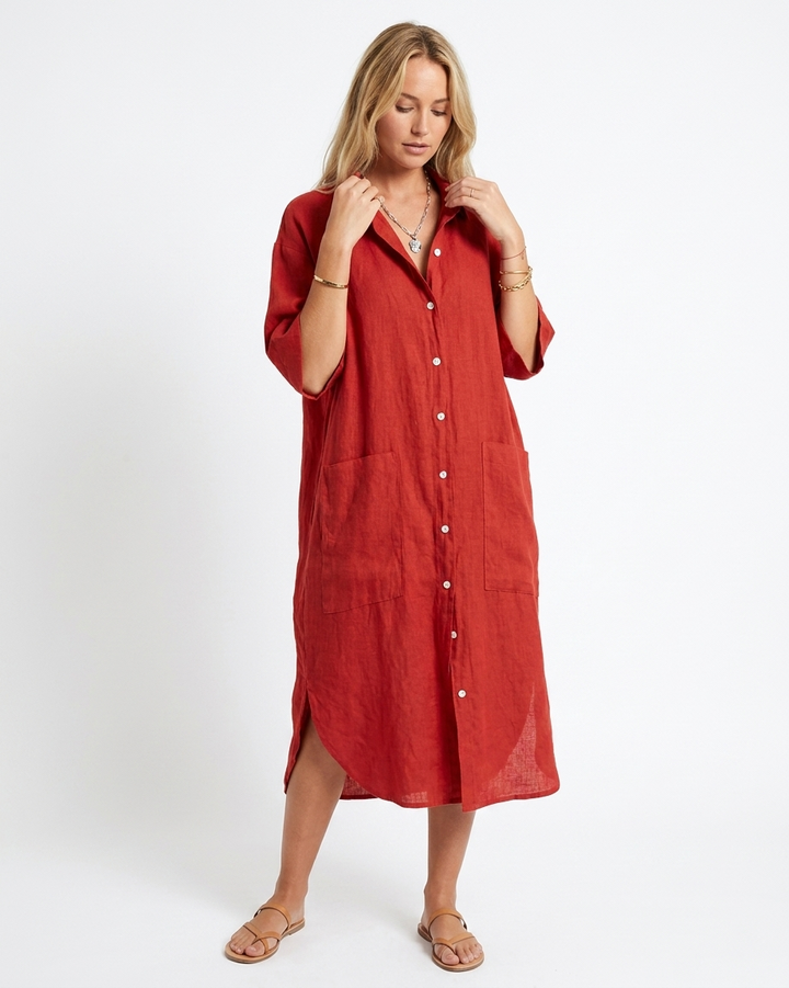 Ingrid | Relaxed Fit Plus Size Linen Summer Dress