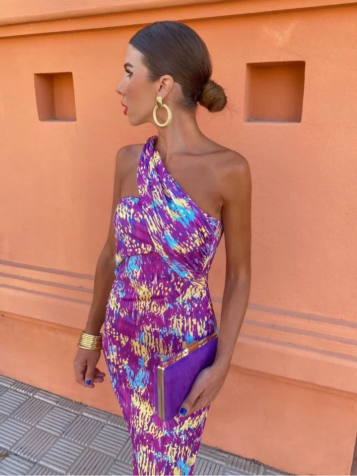 Avery | Stylish Women’s One-Shoulder Printed Dress