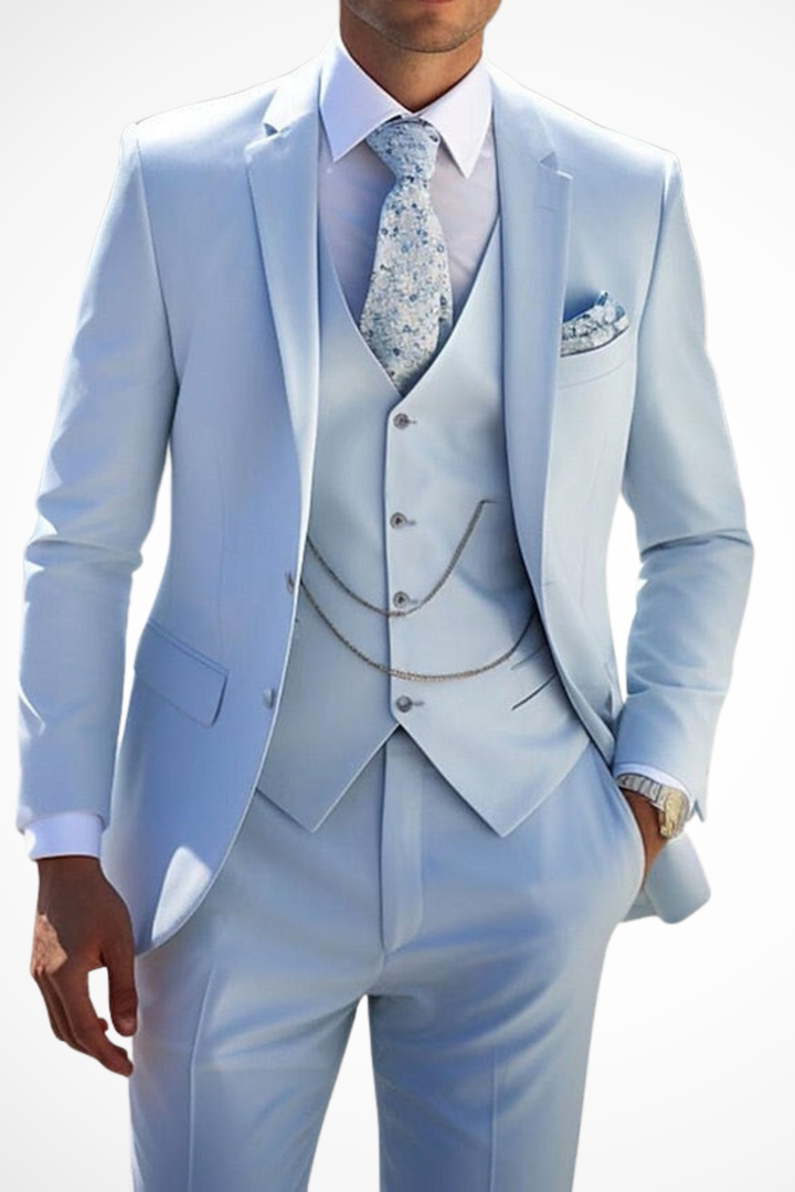 Elliott | Men Tailored Fit Single Breasted Three Piece Wedding Guest Suit