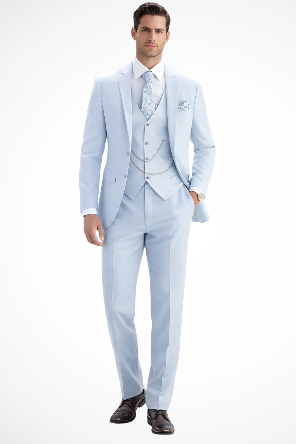 Elliott | Men Tailored Fit Single Breasted Three Piece Wedding Guest Suit