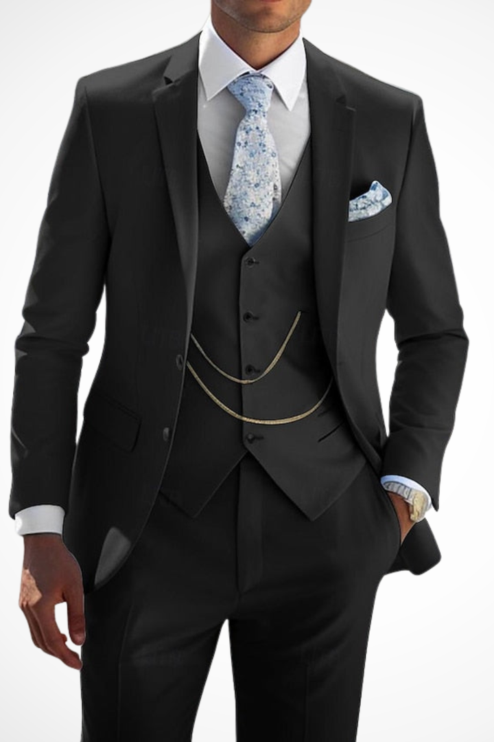 Elliott | Men Tailored Fit Single Breasted Three Piece Wedding Guest Suit