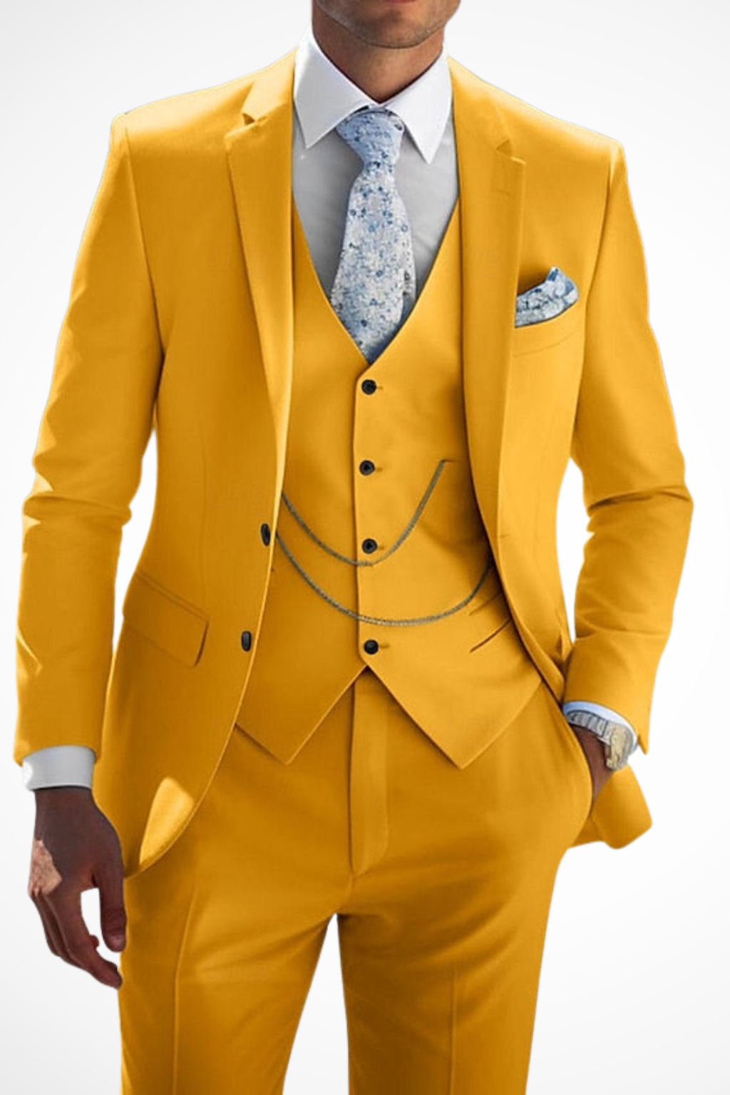 Elliott | Men Tailored Fit Single Breasted Three Piece Wedding Guest Suit