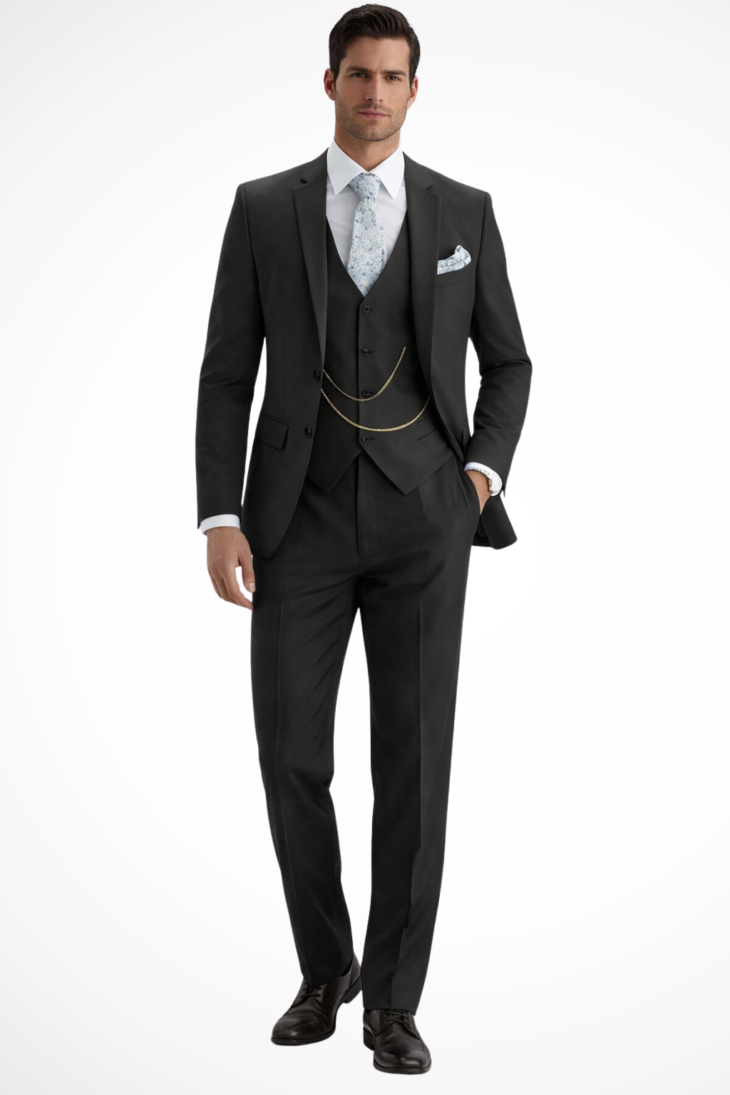 Elliott | Men Tailored Fit Single Breasted Three Piece Wedding Guest Suit