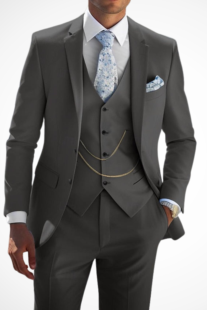 Elliott | Men Tailored Fit Single Breasted Three Piece Wedding Guest Suit