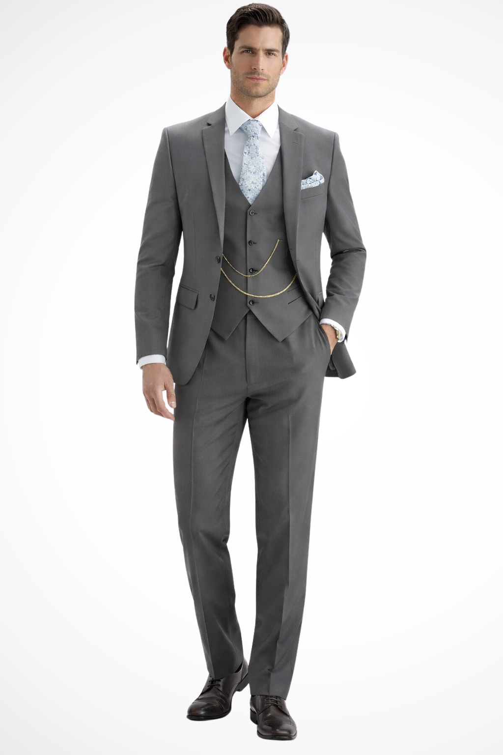 Elliott | Men Tailored Fit Single Breasted Three Piece Wedding Guest Suit