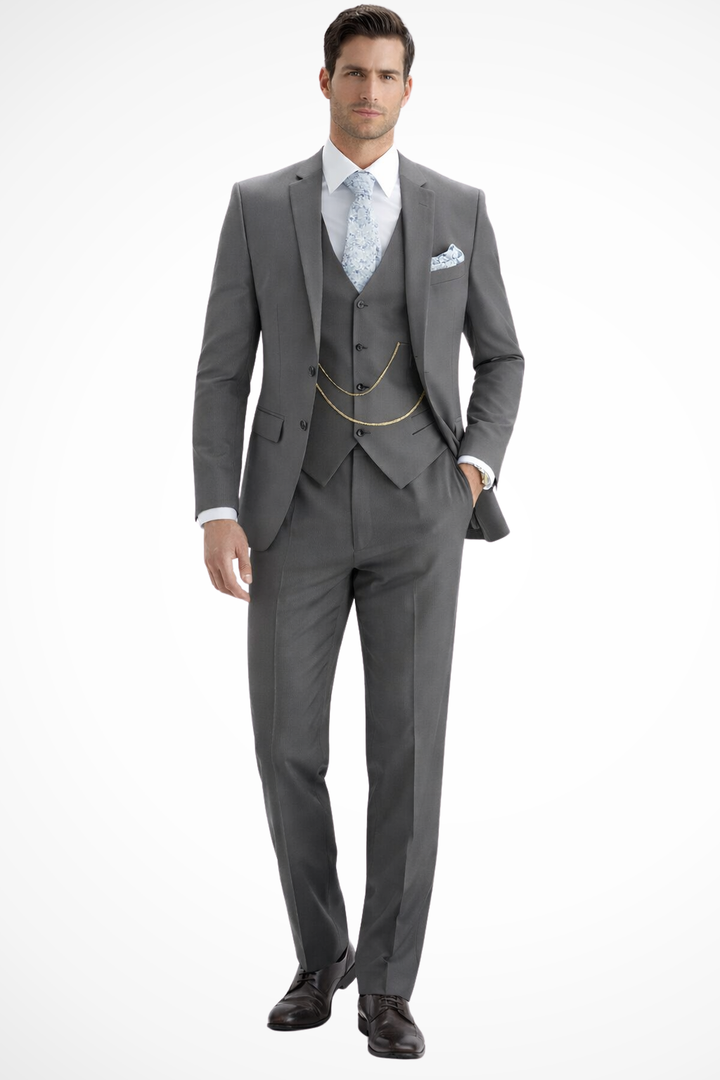 Elliott | Men Tailored Fit Single Breasted Three Piece Wedding Guest Suit