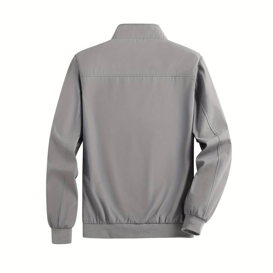 Men's Bomber Jacket with Zip Front and Side Pockets