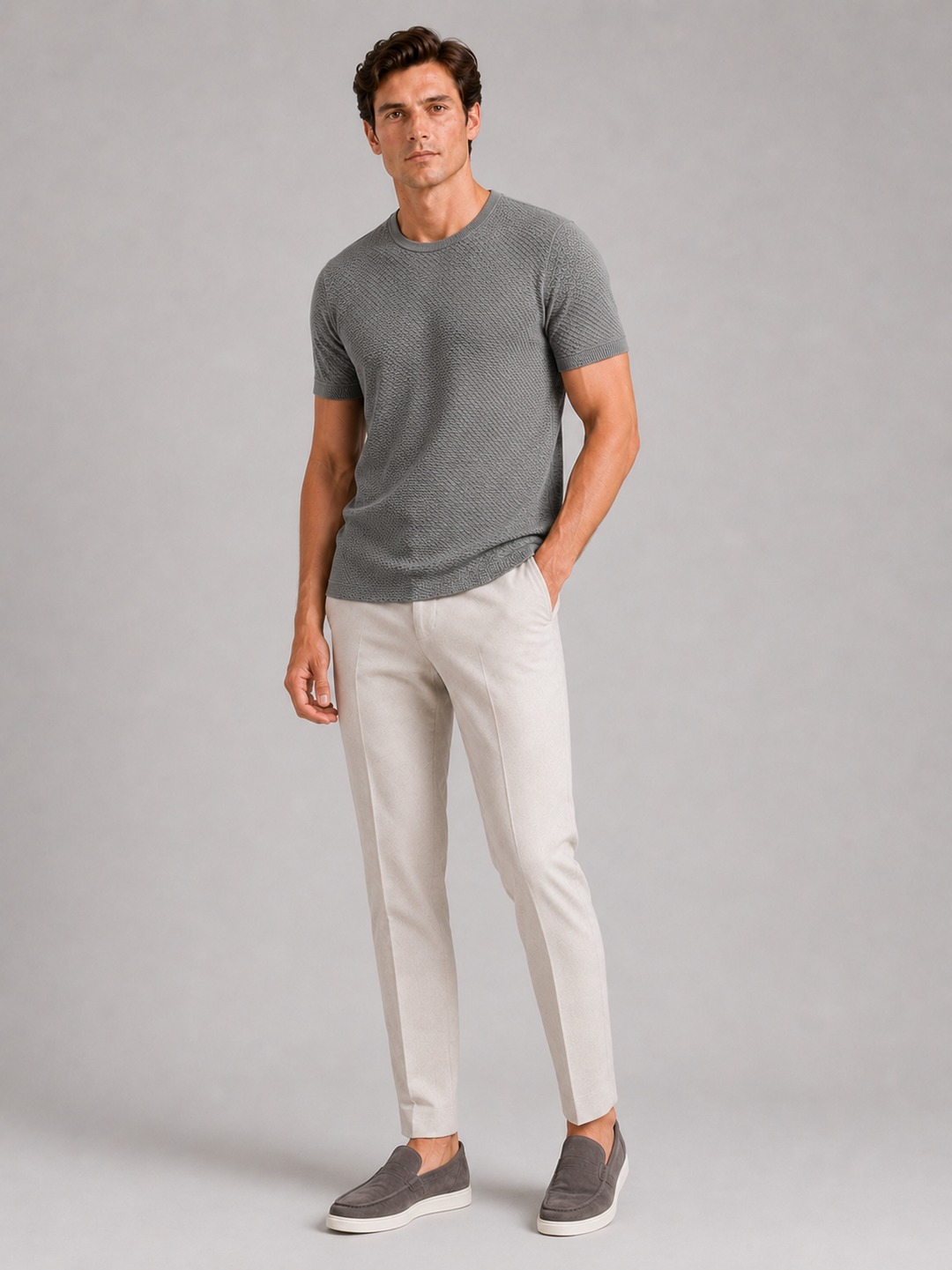 Men’s Mesh Crew Neck T-Shirt Breathable Lightweight Stretch Summer Top for Casual and Everyday Wear