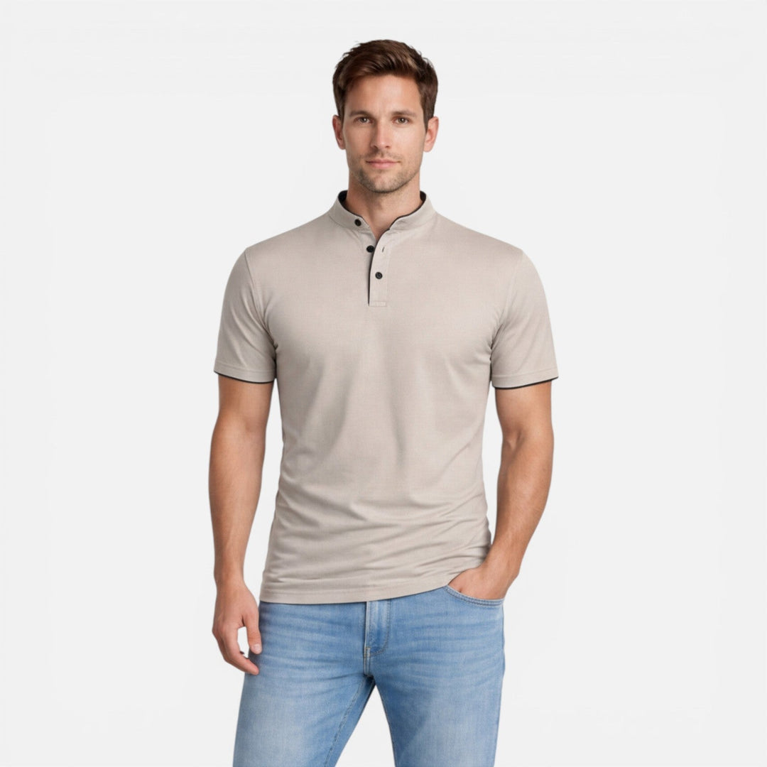 Men’s Short Sleeve Henley Shirt Soft Cotton Slim Fit Casual