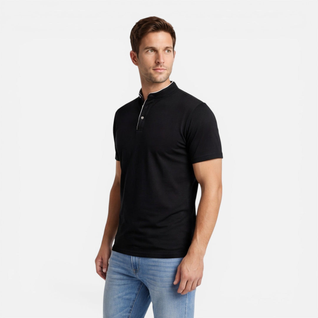 Men’s Short Sleeve Henley Shirt Soft Cotton Slim Fit Casual