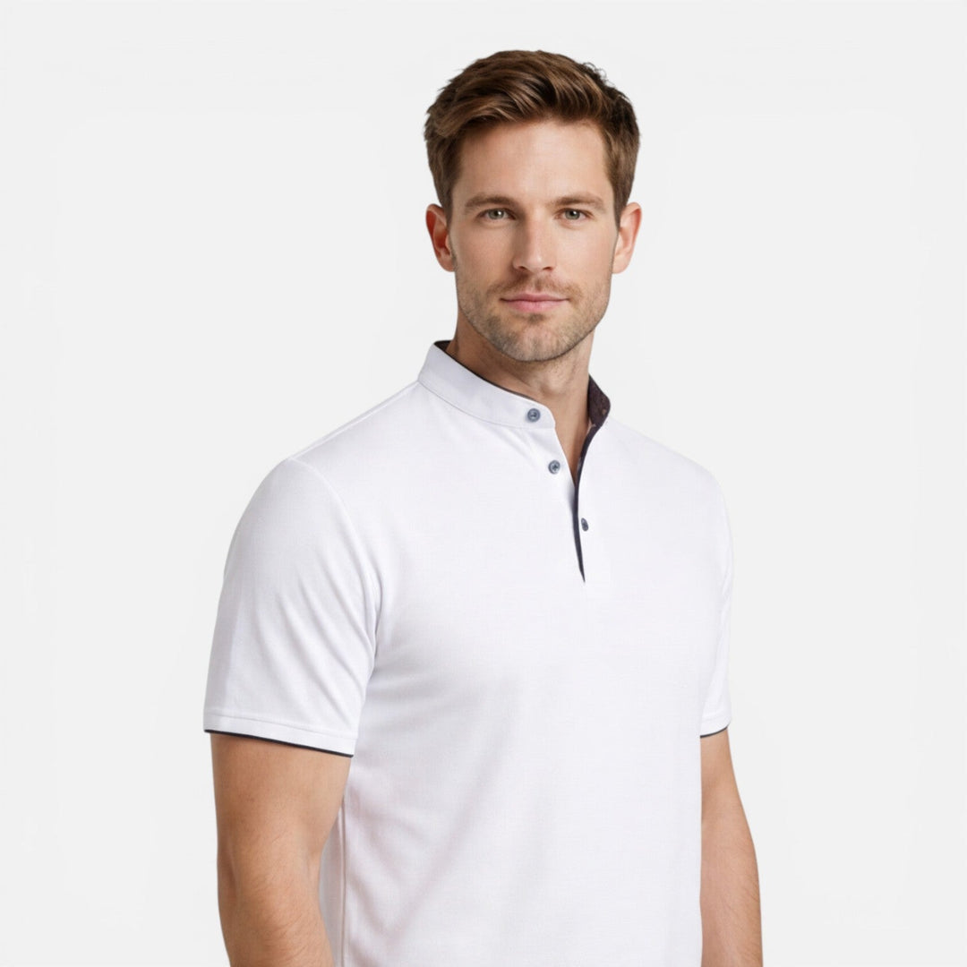 Men’s Short Sleeve Henley Shirt Soft Cotton Slim Fit Casual