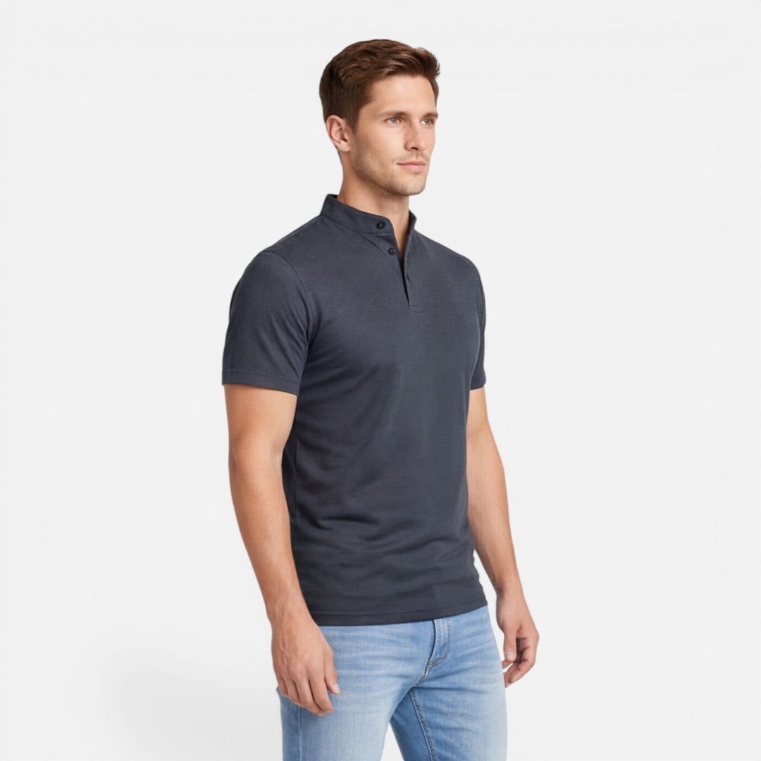 Men’s Short Sleeve Henley Shirt Soft Cotton Slim Fit Casual