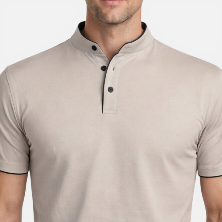 Men’s Short Sleeve Henley Shirt Soft Cotton Slim Fit Casual