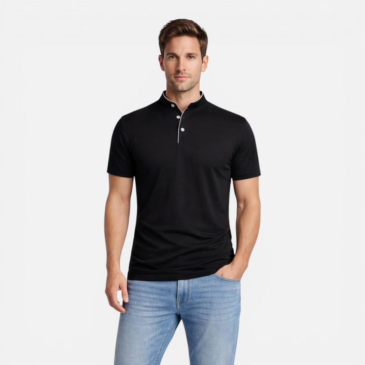Men’s Short Sleeve Henley Shirt Soft Cotton Slim Fit Casual
