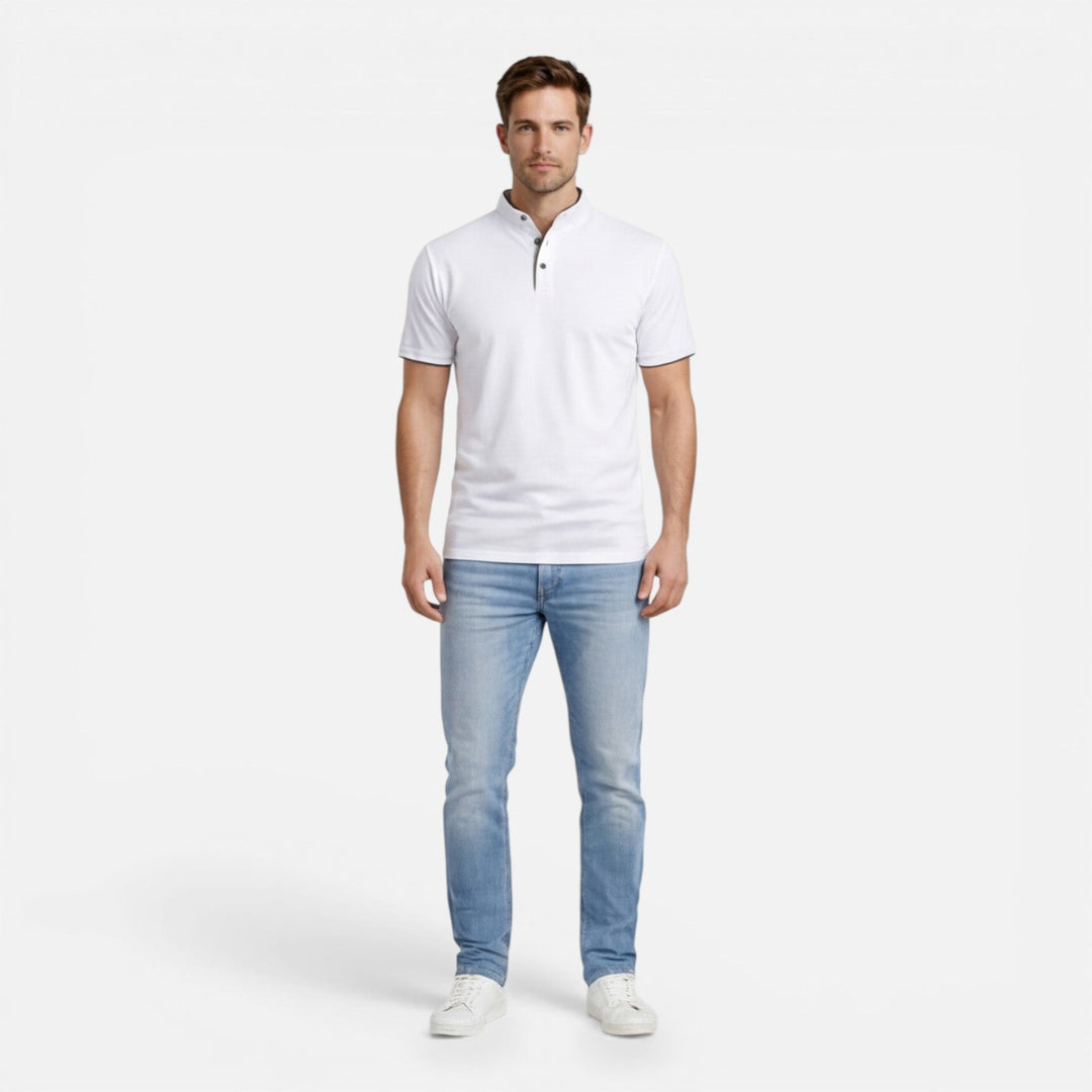 Men’s Short Sleeve Henley Shirt Soft Cotton Slim Fit Casual