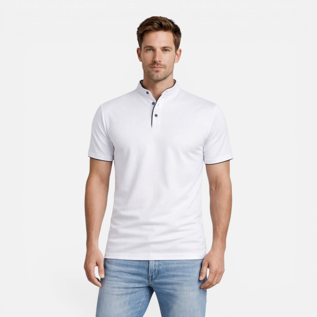 Men’s Short Sleeve Henley Shirt Soft Cotton Slim Fit Casual