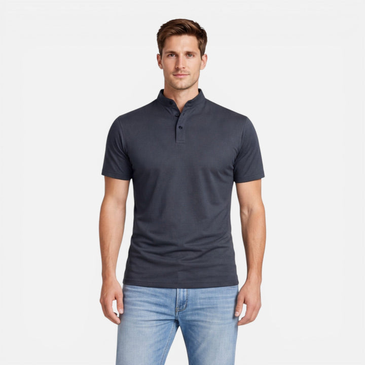 Men’s Short Sleeve Henley Shirt Soft Cotton Slim Fit Casual