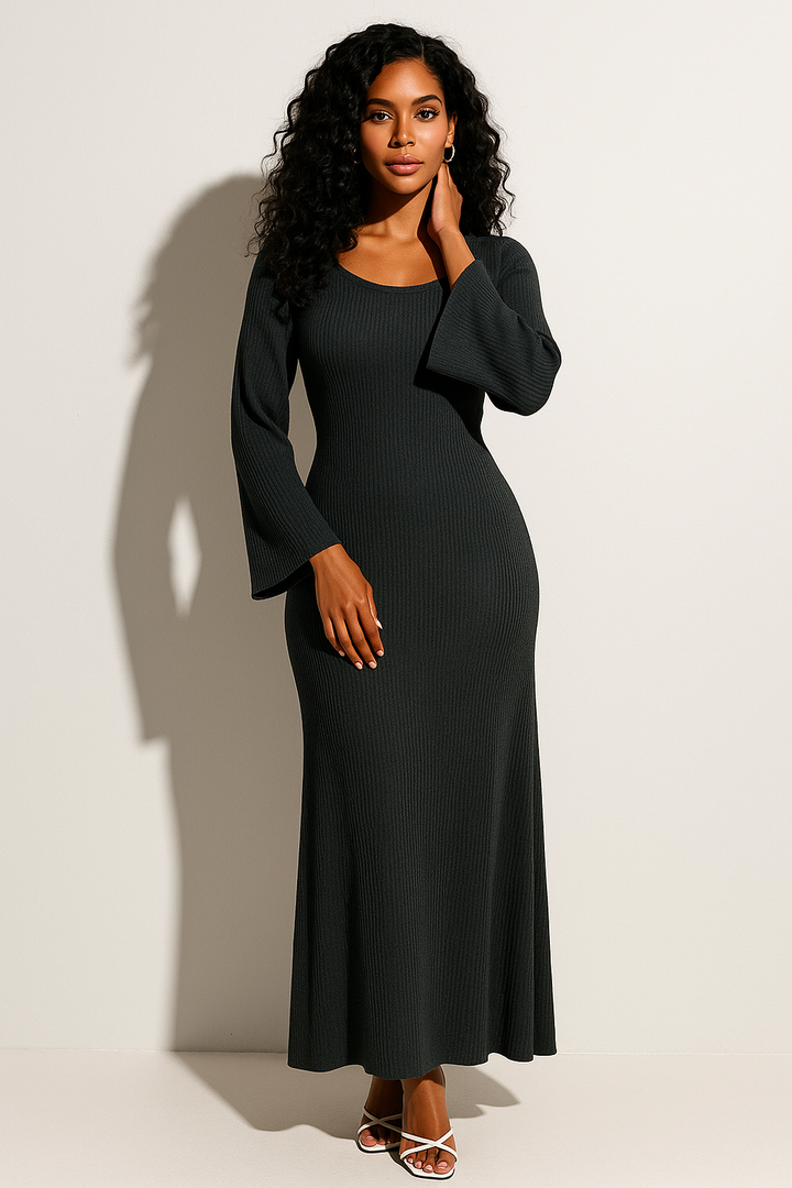 Women’s Ribbed Knit Maxi Dress