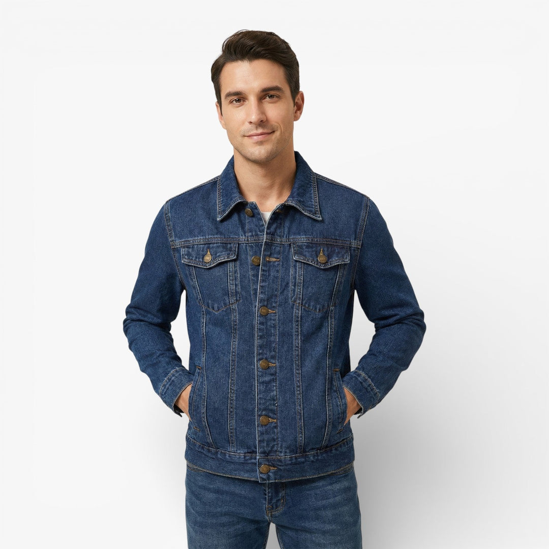 Men's Classic Vintage Denim Jacket for Spring and Summer