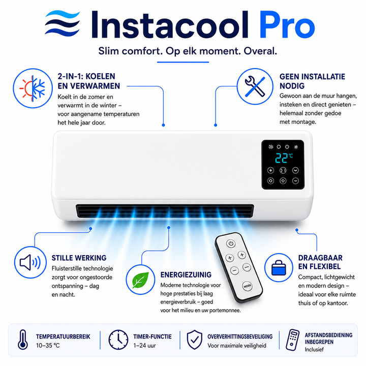 InstaCool Pro 2-v-1 klimatizace a topení – bez instalace