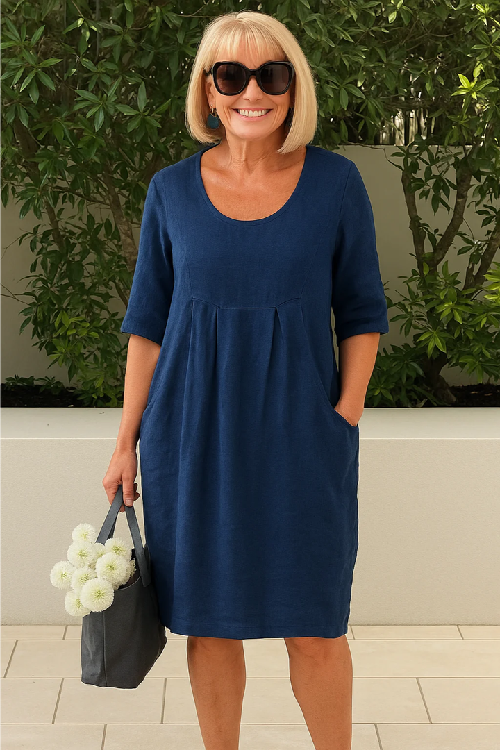 Eliana | Relaxed Pleated Everyday Dress