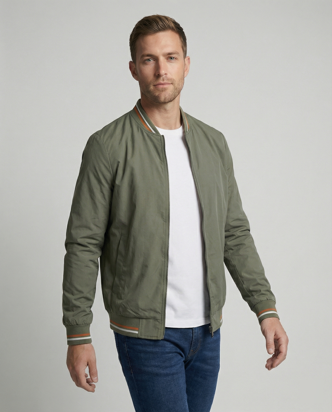 Ethan | Modern Slim-Fit Lightweight Bomber Jacket