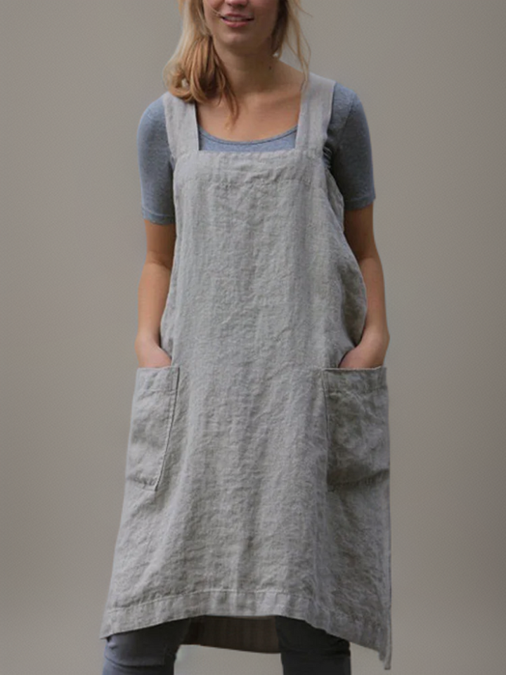Women's Elegant Pinafore Midi Dress Everyday