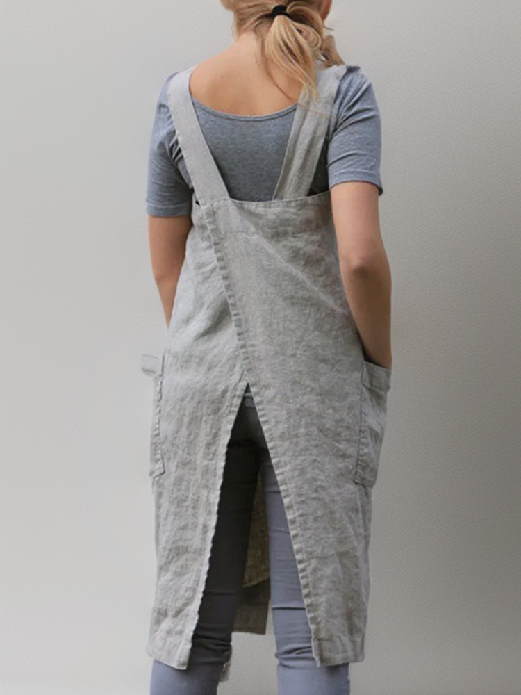 Women's Elegant Pinafore Midi Dress Everyday