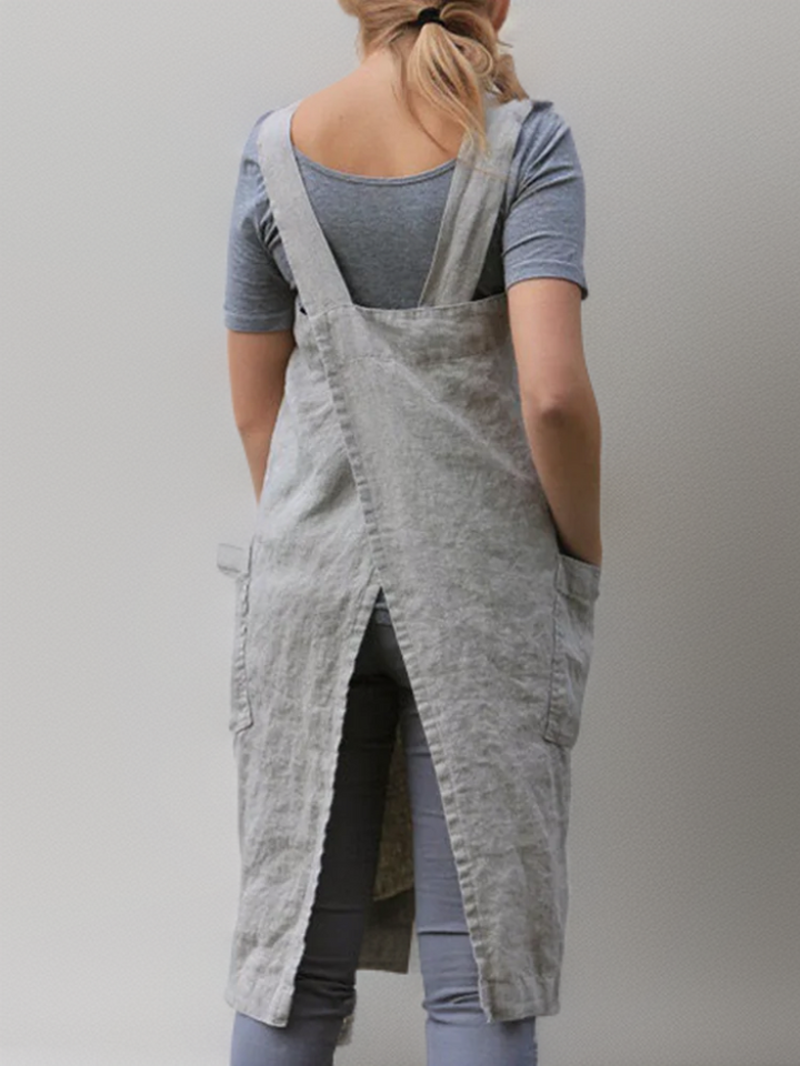 Women's Elegant Pinafore Midi Dress Everyday