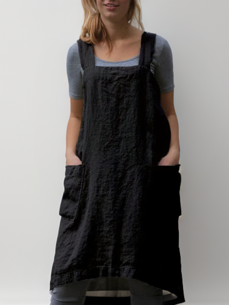 Women's Elegant Pinafore Midi Dress Everyday