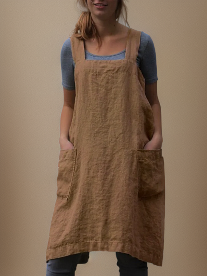 Women's Elegant Pinafore Midi Dress Everyday