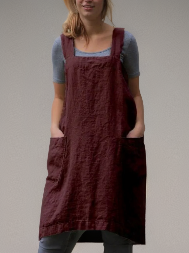 Women's Elegant Pinafore Midi Dress Everyday