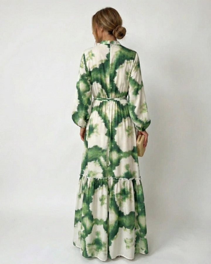 Enchanted Flow Tie-Waist Maxi Dress