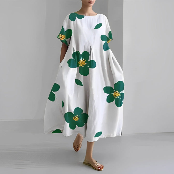 Women's Floral Print Oversized Maxi Dress