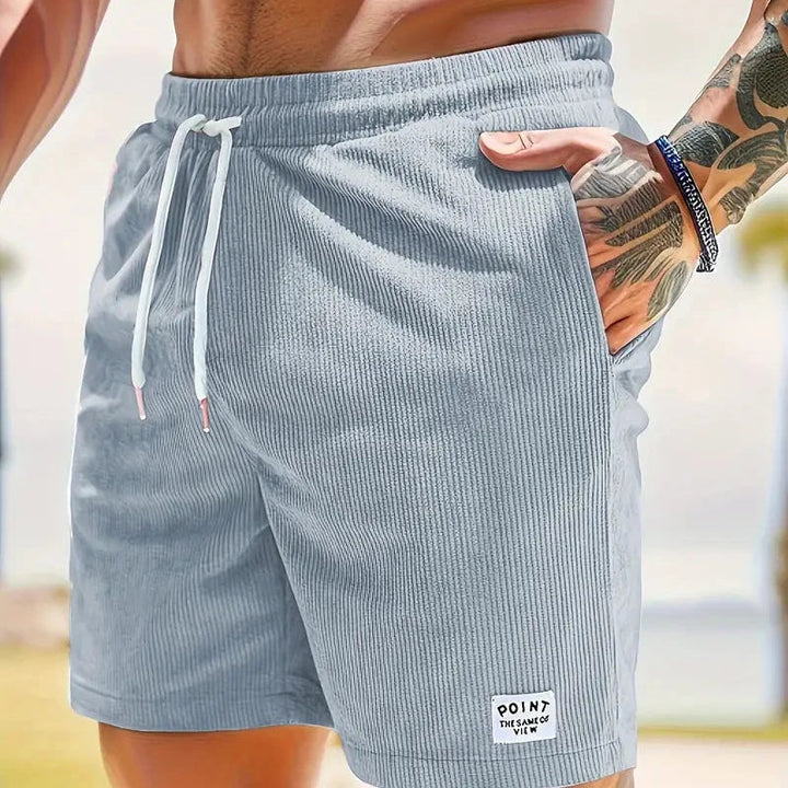 Corduroy Casual Shorts for Men - Drawstring Relaxed Fit