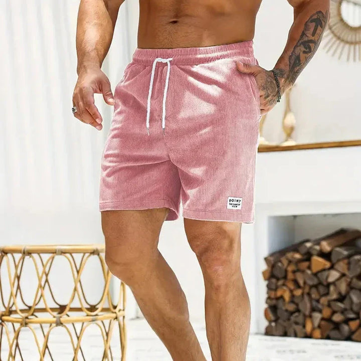 Corduroy Casual Shorts for Men - Drawstring Relaxed Fit