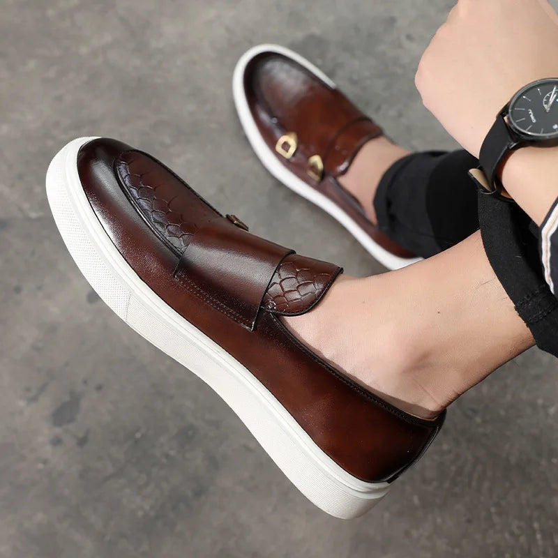 Men's Loafers with Buckle Detail