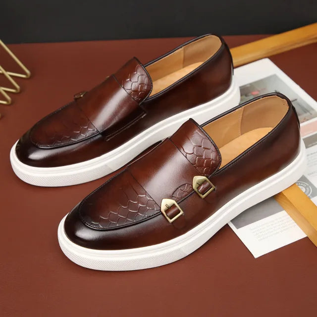 Men's Loafers with Buckle Detail