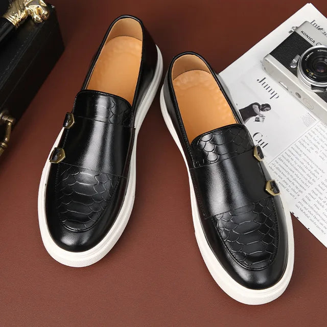 Men's Loafers with Buckle Detail