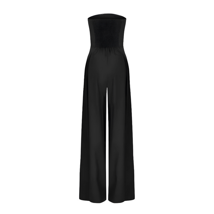 Poised Allure Strapless Wide-Leg Jumpsuit