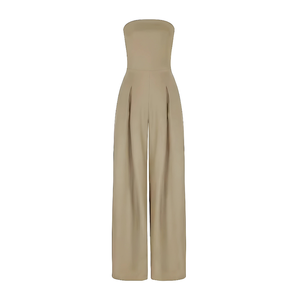 Poised Allure Strapless Wide-Leg Jumpsuit