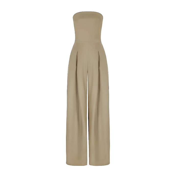 Poised Allure Strapless Wide-Leg Jumpsuit