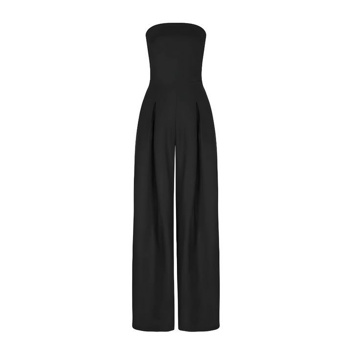 Poised Allure Strapless Wide-Leg Jumpsuit
