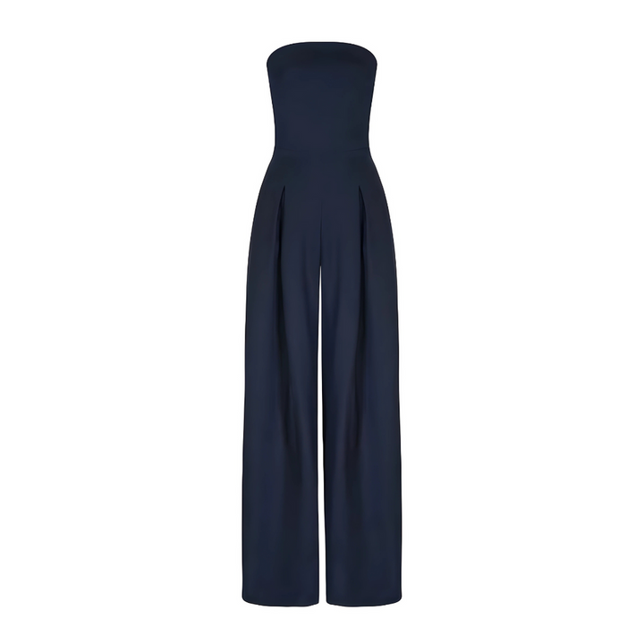 Poised Allure Strapless Wide-Leg Jumpsuit
