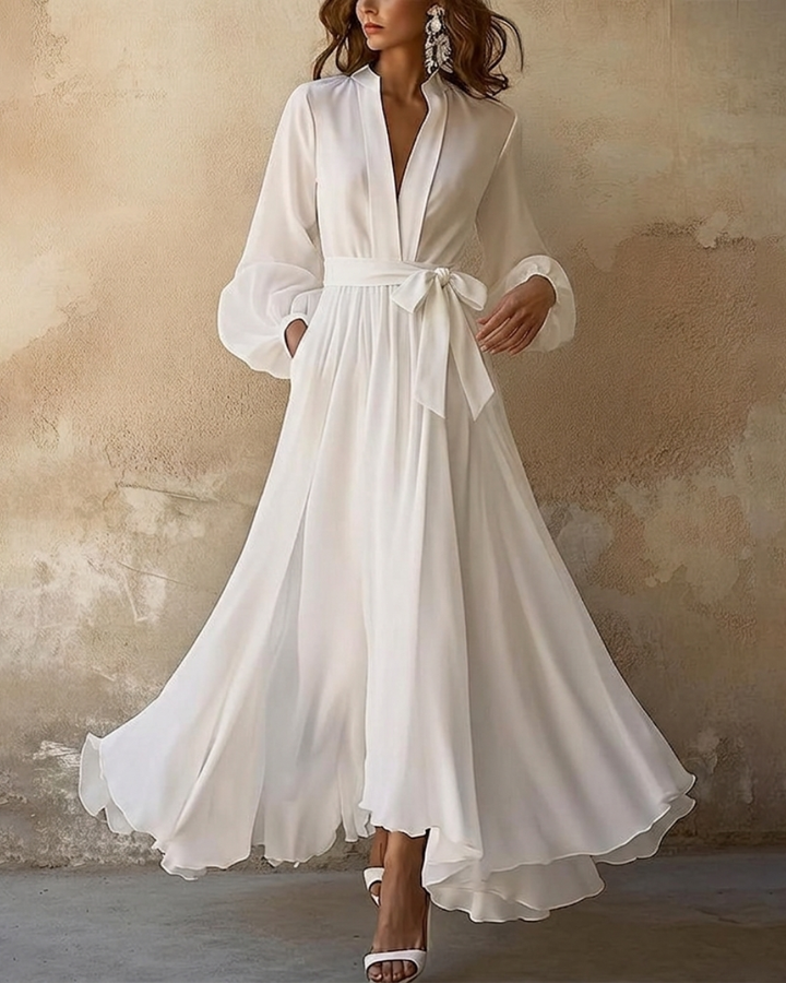 Whispers of Grace Pleated Maxi Dress