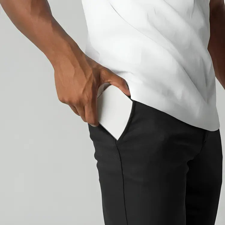 Men's Chinos with Side Pockets and Tapered Leg