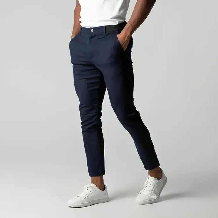 Men's Chinos with Side Pockets and Tapered Leg