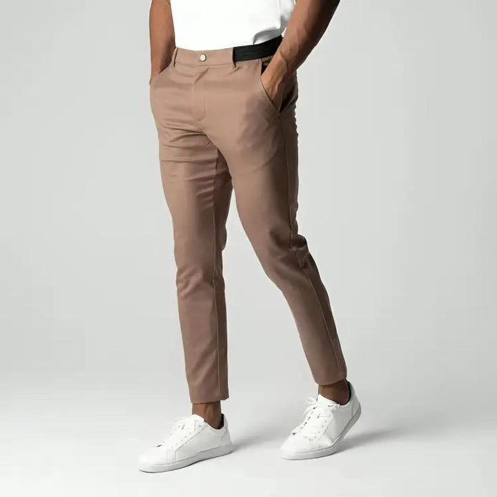 Men's Chinos with Side Pockets and Tapered Leg
