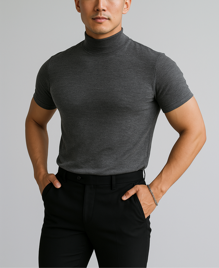 Men’s Short Sleeve Turtleneck T-Shirt